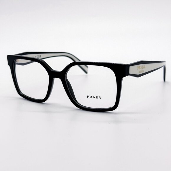 NEW PRADA PRB03V 16K1O1 EYEGLASSES WOMEN BLACK EYEWEAR VPR B03 16K1O1 - Picture 1 of 9